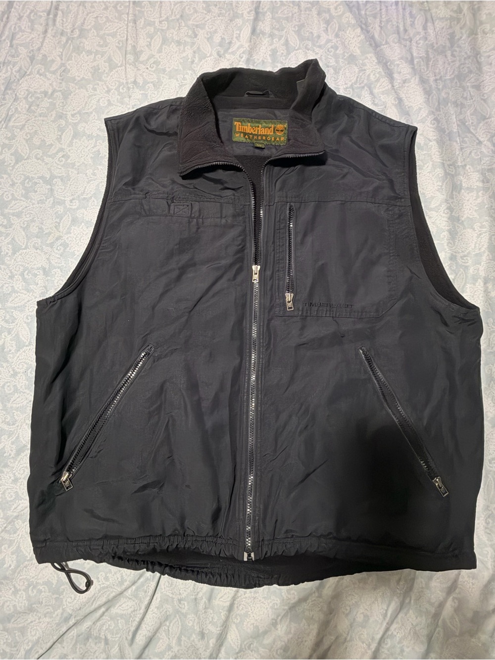 Timberland Black Quilted Utility Vest